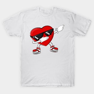 Dabbing Heart Valentine's Day T-Shirt